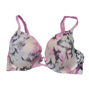 Pink Victorias Secret Size 34D VS Wear Everywhere Tshirt Lightley Lined Bra Grey